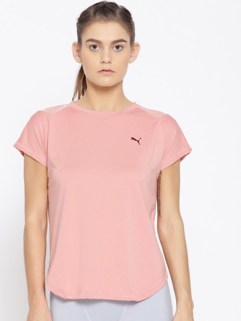 

Puma Women Pink Studio Mesh Running T-shirt