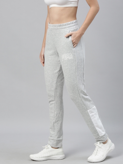 

Puma Women Black Printed Slim Fit Athletics Pants TR Joggers, Grey