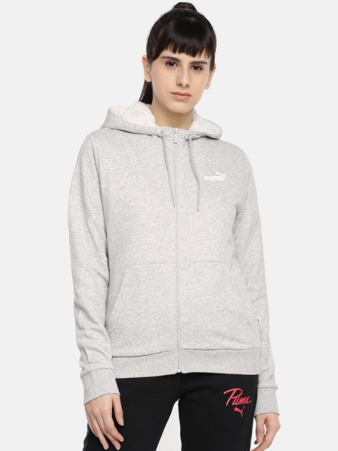 

Puma Women Grey ESS+ Sherpa Solid Jacket