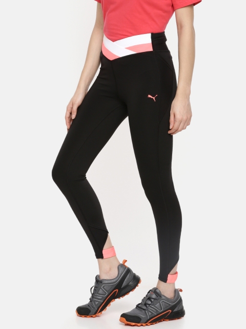 

Puma Women Black Solid HIT Feel It 7 8 DRY-CELL Running & Training Tights