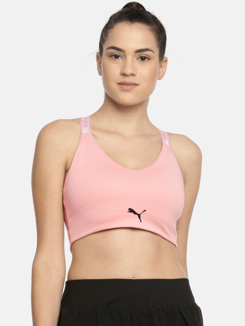 

Puma Pink Solid Non-Wired Non Padded Tight Fit DryCell SOFT Sports Bra 58045614