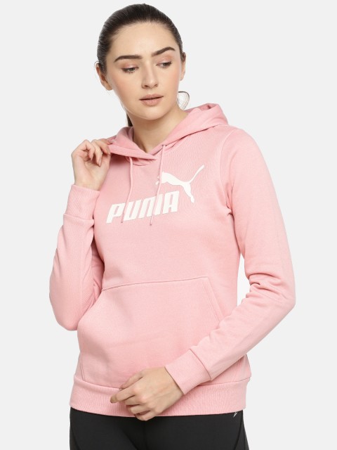 

Puma Women Pink Printed Regular Fit Hooded Sweatshirt