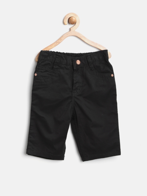 

Gini & Jony Girls Black Solid Capris