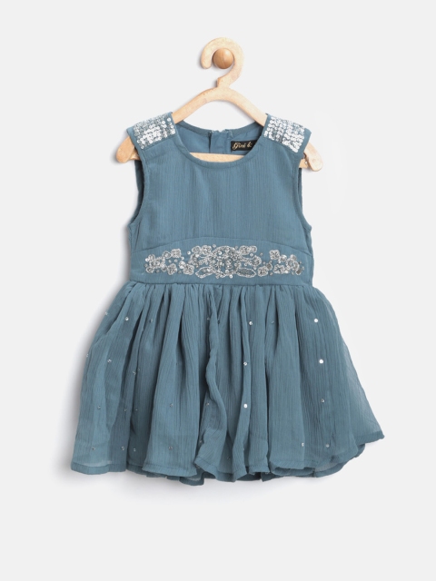 

Gini & Jony Girls Grey Fit & Flare Dress