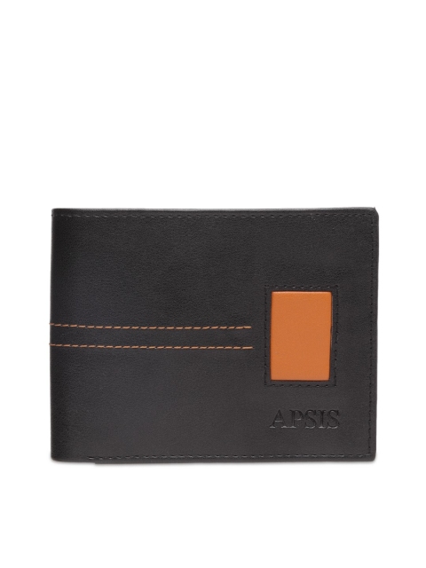 

Apsis Men Black Solid Two Fold Wallet