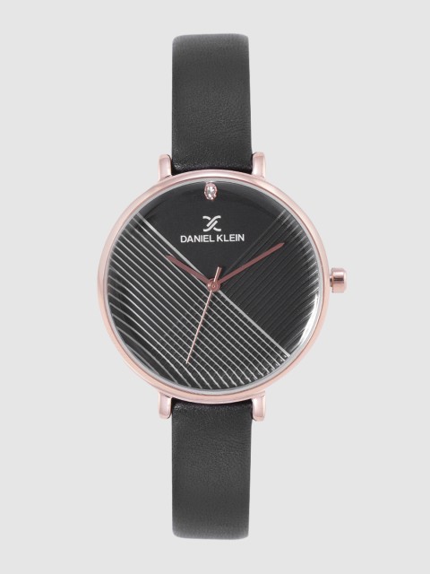 

Daniel Klein Women Black Textured Analogue Watch DK12185-4