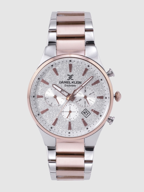 

Daniel Klein Exclusive Men Silver-Toned Chronograph Watch DK12173-4