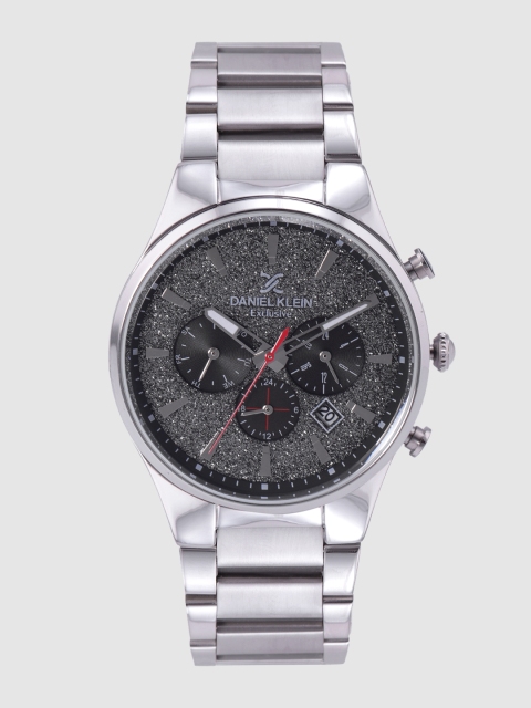 

Daniel Klein Men Gunmetal-Toned Shimmer Analogue Watch DK12173-2, Silver