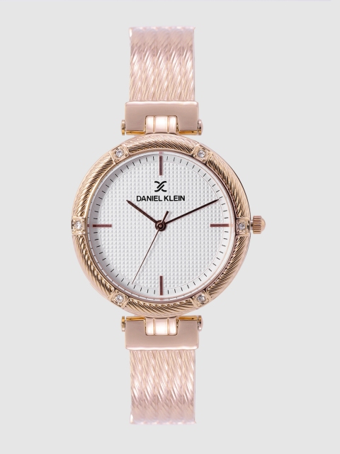 

Daniel Klein Women Off-White Textured Analogue Watch
