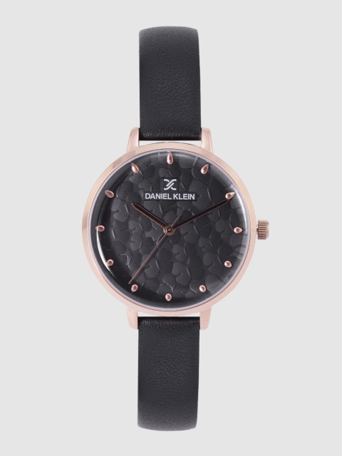 

Daniel Klein Women Black Textured Analogue Watch DK12184-3