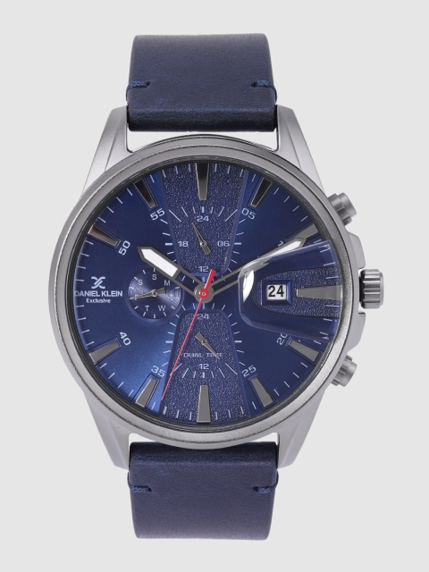 

Daniel Klein Exclusive Men Navy Blue Dual Time Analogue Watch DK12238-3