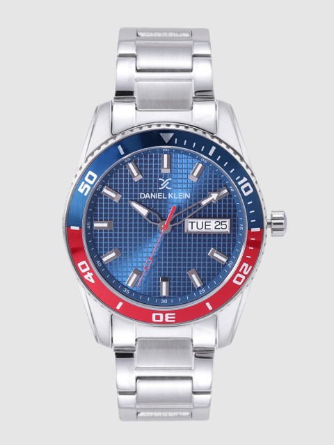 

Daniel Klein Men Blue Textured Analogue Watch DK12237-5
