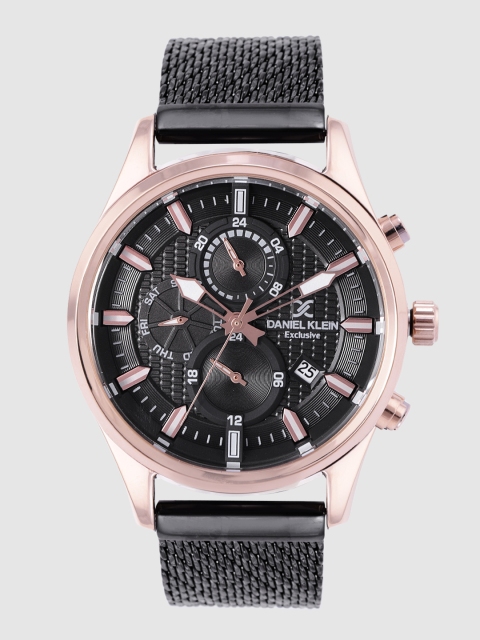 

Daniel Klein Exclusive Men Silver-Toned Dual Time Zone Watch DK12238-6