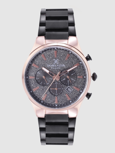 

Daniel Klein Exclusive Men Gunmetal-Toned Shimmer Analogue Watch DK12173-5, Metallic