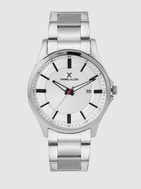 

Daniel Klein Men Silver-Toned Textured Analogue Watch DK12229-2