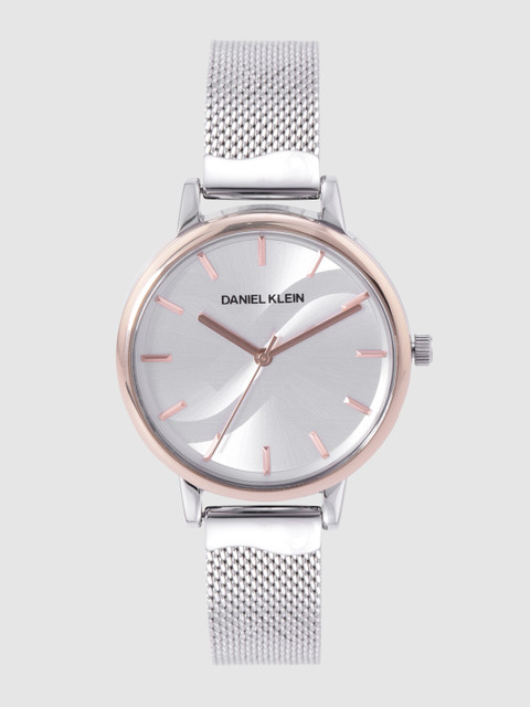 

Daniel Klein Women Silver-Toned Textured Analogue Watch DK12205-4