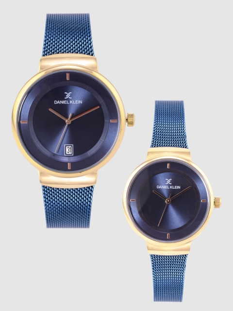 

Daniel Klein Premium Set of 2 His & Her Navy Blue Analogue Watches DK12241-4