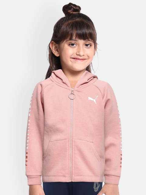 

Puma Girls Pink Solid Alpha Hooded Sweatshirt