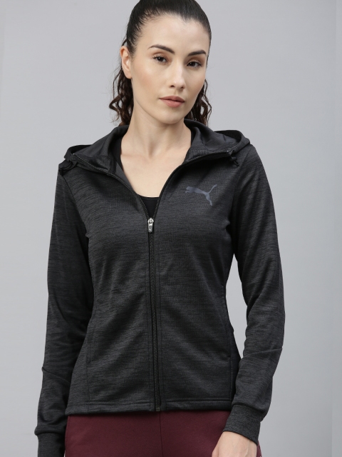 

Puma Women Charcoal Solid Sporty Jacket