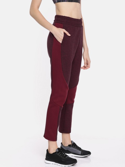 

Puma Women Maroon Solid Slim Fit Drycell EVOSTRIPE Track Pants