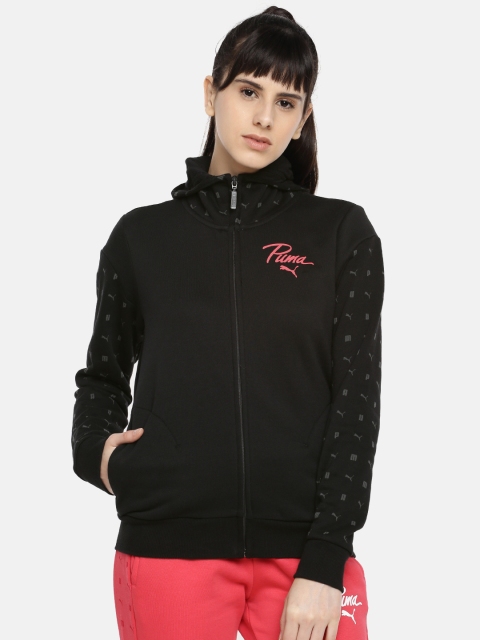 

Puma Women Black Printed Jacket