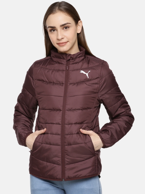 

Puma Women Burgundy Solid Ultralight Warmcell Puffer Jacket