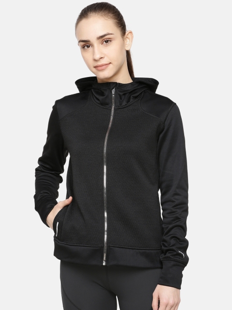 

Puma Women Black Solid After Glow Fz Hoody Sweatshirt