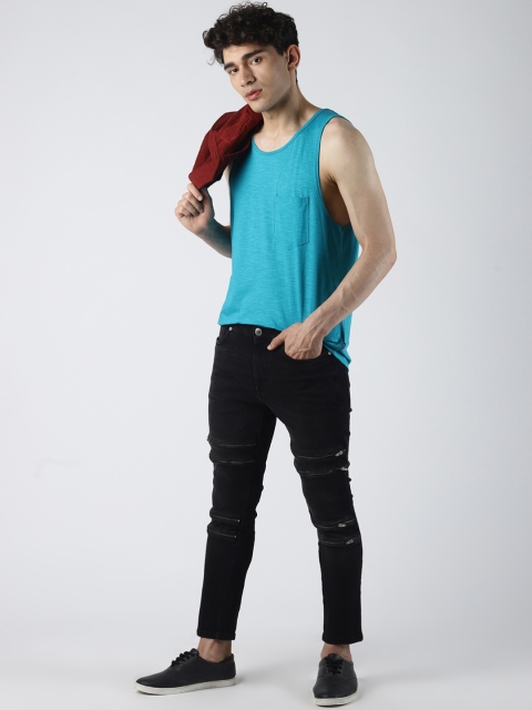 

Blue Saint Men Black Slim Fit Mid-Rise Clean Look Jeans