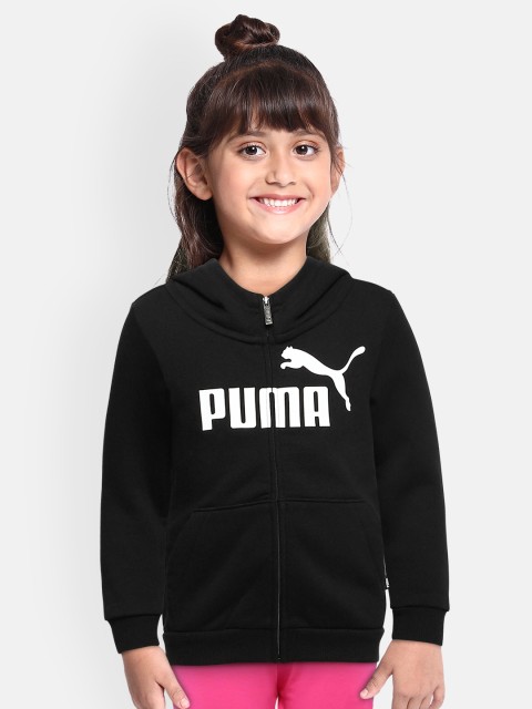 

Puma Girls Black Printed Hooded Sweatshirt