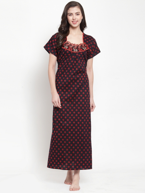 

Secret Wish Blue & Red Printed Nightdress NT-E167-737