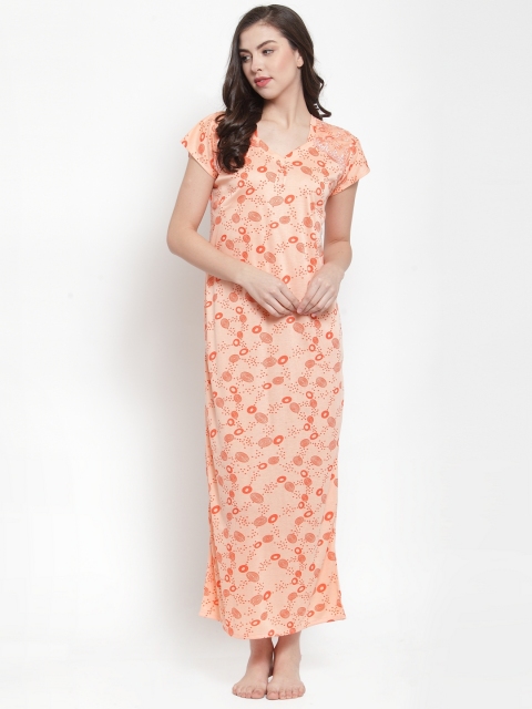 

Secret Wish Peach-Coloured Printed Nightdress NT-E162-726