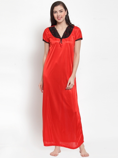 

Secret Wish Red Solid Nightdress NT-E168-738