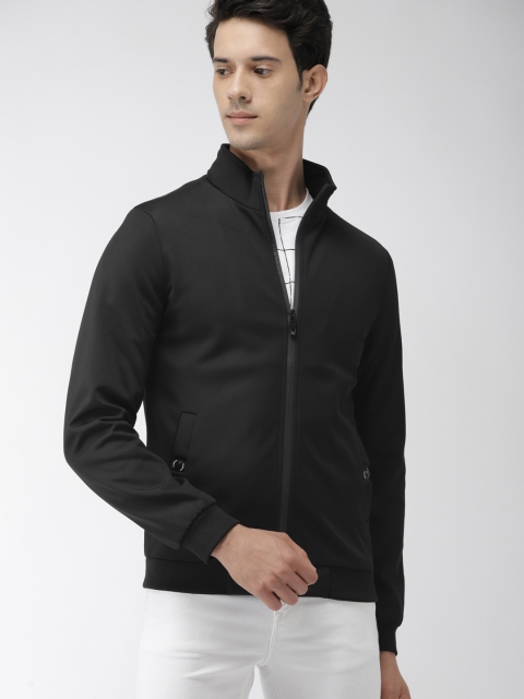 

The Indian Garage Co Men Black Solid Bomber Jacket