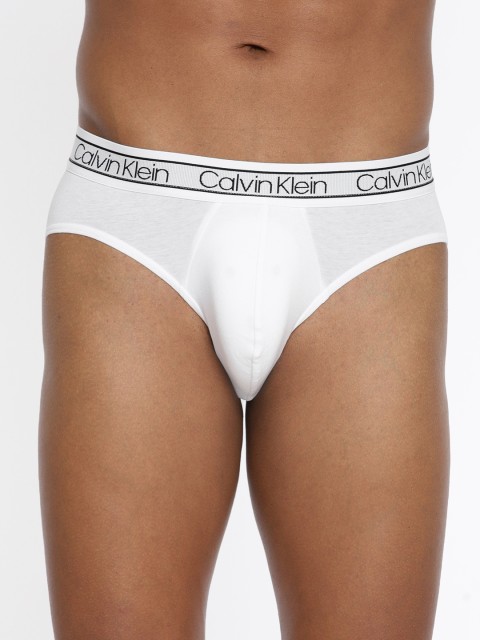 

Calvin Klein Underwear Men White Solid Briefs NB1882100-100