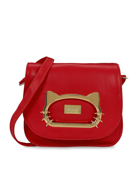 

KLEIO Red Solid Sling Bag