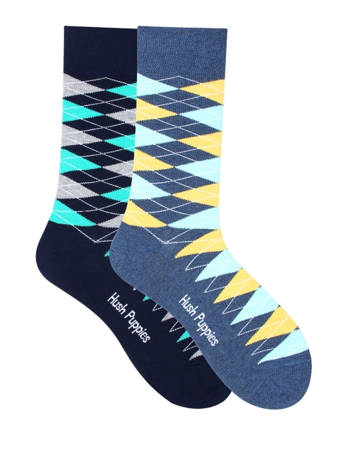 

Hush Puppies Men Pack of 2 Assorted Patterned Calf Length
