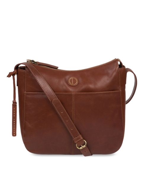 

PURE LUXURIES LONDON Women Brown Solid Genuine Leather Farlow Sling Bag