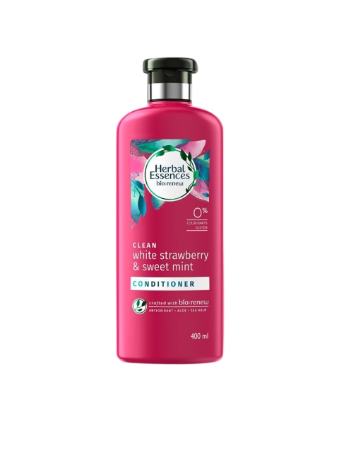 

Herbal Essences Unisex bio:renew White Strawberry & Sweet Mint Conditioner 400 ml, Pink