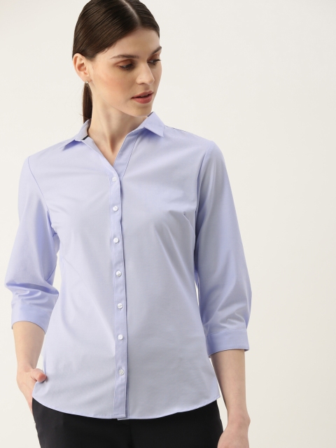 

Allen Solly Woman Blue Solid Formal Shirt