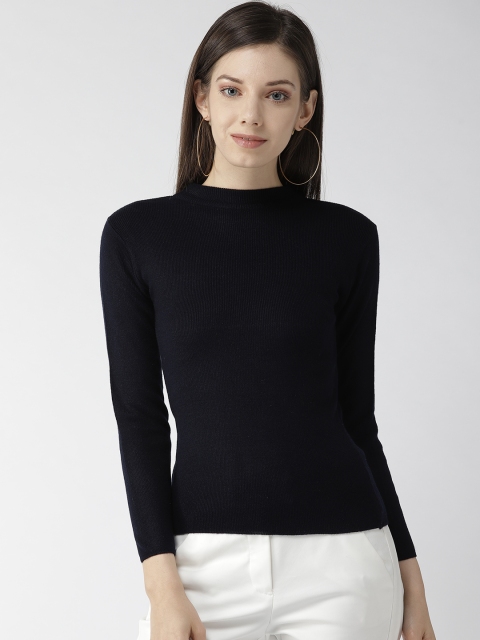 

Fort Collins Women Navy Blue Ribbed Sweater