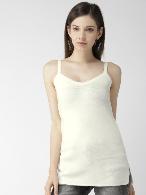 

Fort Collins Women Off-White Solid Winter Top