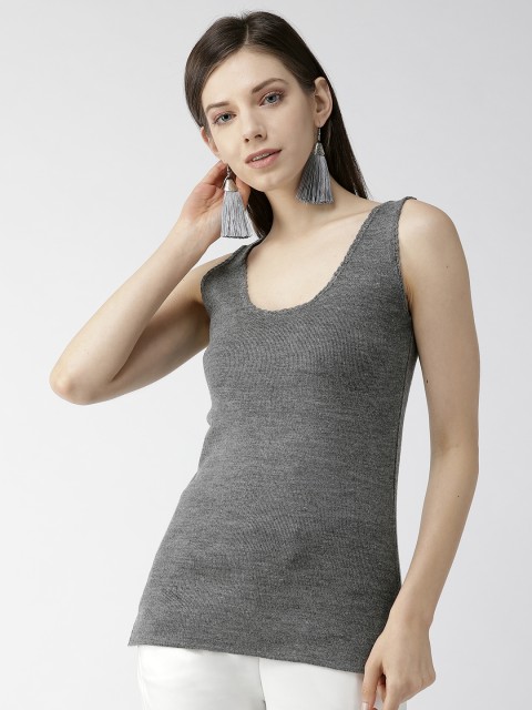 

Fort Collins Women Charcoal Grey Solid Winter Top