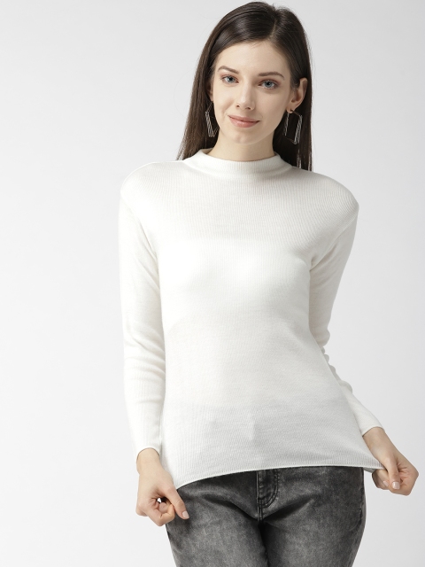

Fort Collins Women Off-White Solid Sweater