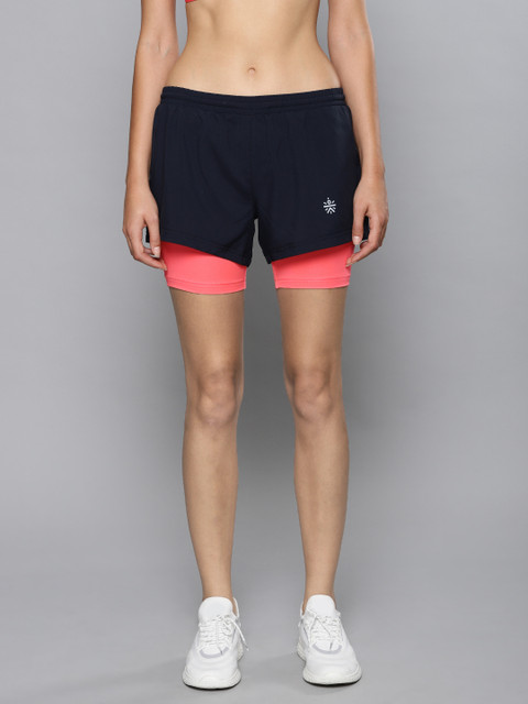 

Cultsport Women Navy Blue Solid Regular Fit Running Sports Shorts