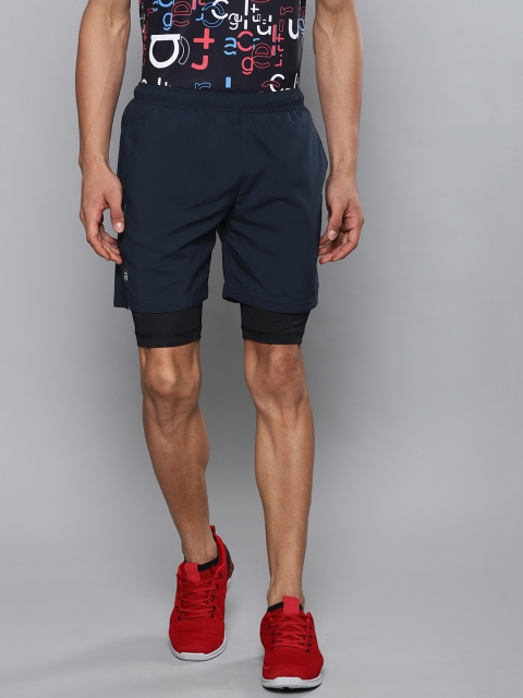 

Cultsport Men Navy Blue Solid Regular Fit Flydry Sports Shorts