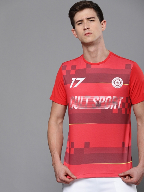 

Cultsport Men Red Printed Round Neck T-shirt