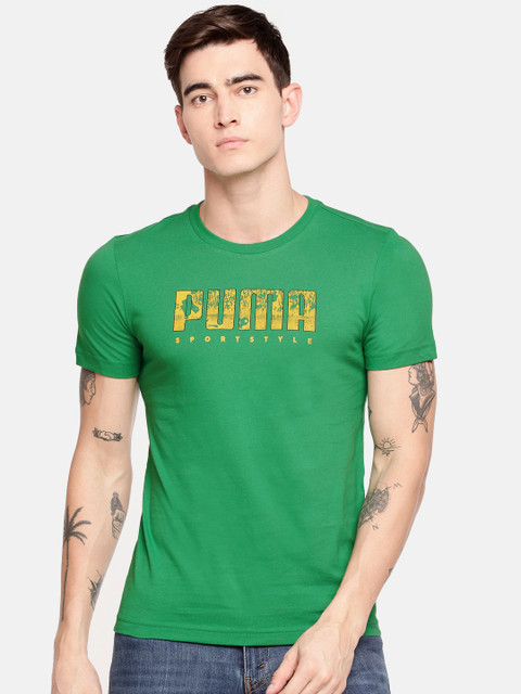

Puma Men Green Printed Graphic VII Amazon Round Neck T-shirt