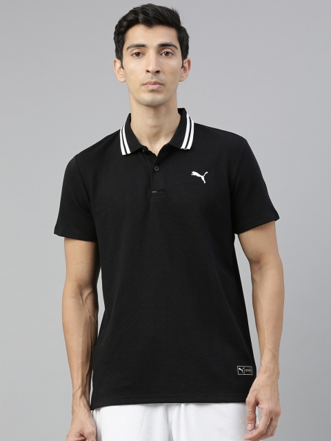 

Puma Men Black VK Stylized Polo Heather Sports T-Shirt