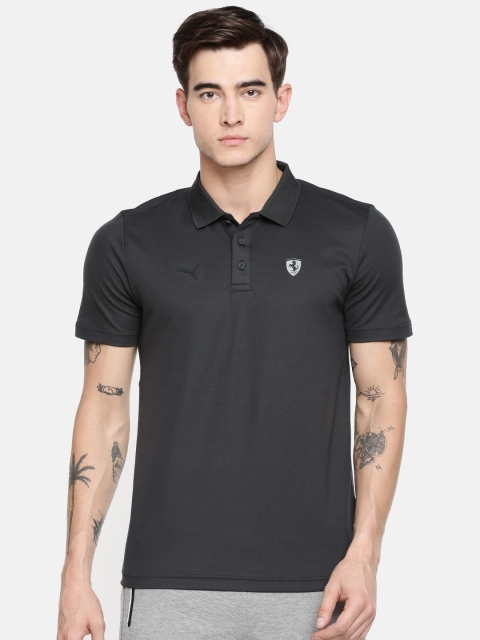 

PUMA Motorsport Men Black Solid Polo Collar Ferrari T-shirt