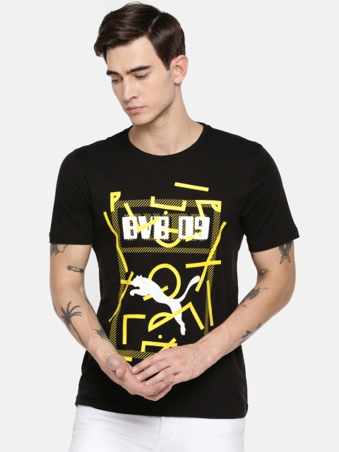

Puma Men Black Solid BVB PUMA DNA Round Neck T-shirt